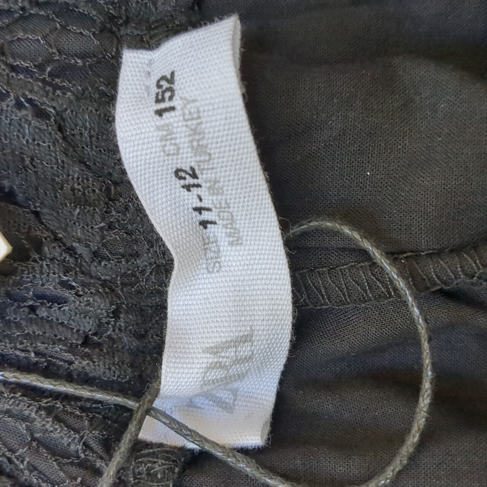 Zara NWT Girl’s Black Lace Palazzo Pull-on Pants Size 11-12 - Picture 5 of 7